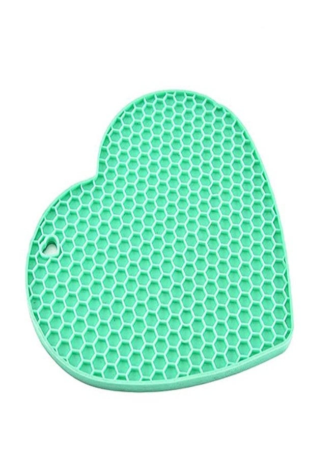Ramkuwar Silicone Trivets Mats Hot Dishes and Hot Pots Holders for Countertops, Tables, Spoon Rest Heart Shape Kitchen Mats (Multi, Pack of 2) - Image 5